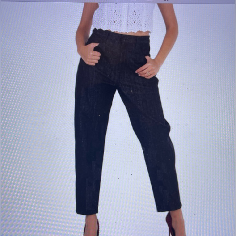 NWT Polo Ralph Lauren Black Ankle High Rise Carrot Jean